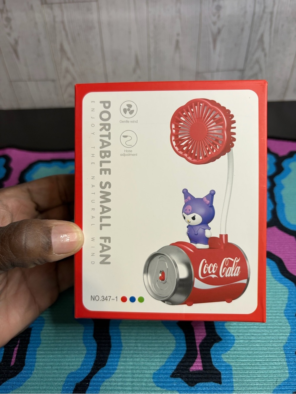Labubu COCO CALA Portable Small Fan - Red